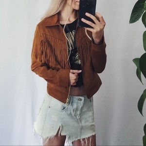 Suede Fringe Jacket
